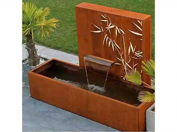 耐候钢水景
